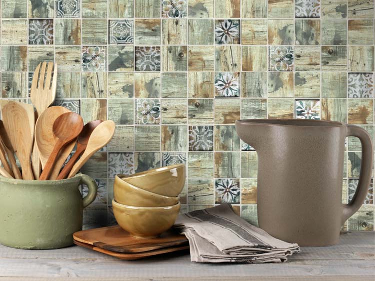 Mosaïque Crystal Mix brun mat 29,8x29,8cm
