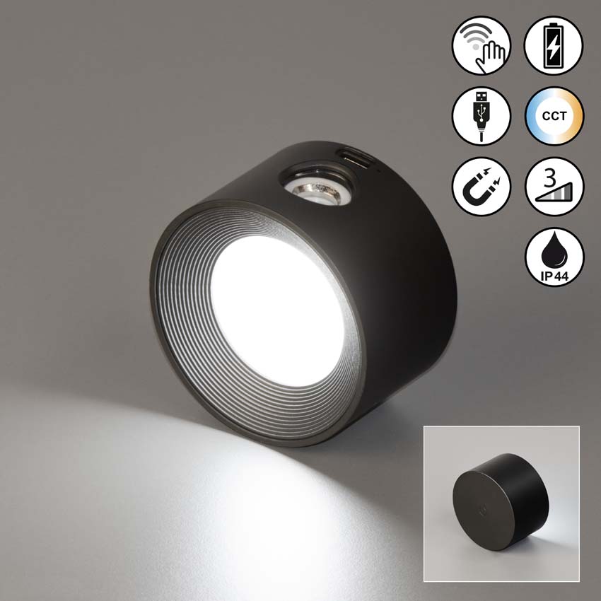 Mix&Match tête de spot type B - noir - 1.5W - 2700K/4000K/5700K - I454 - avec aimant