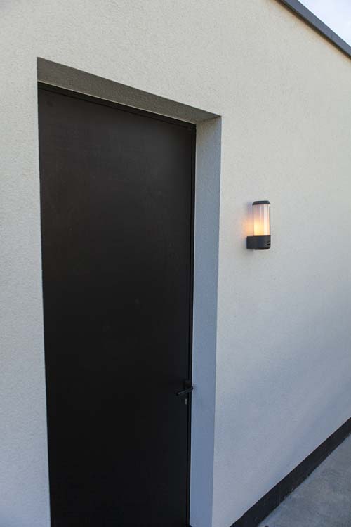 Eclairage extérieur lampe murale gris foncé détecteur