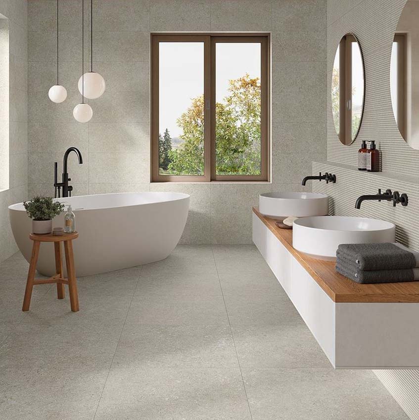 Vloer- en wandtegel Lomma bone 60x60cm
