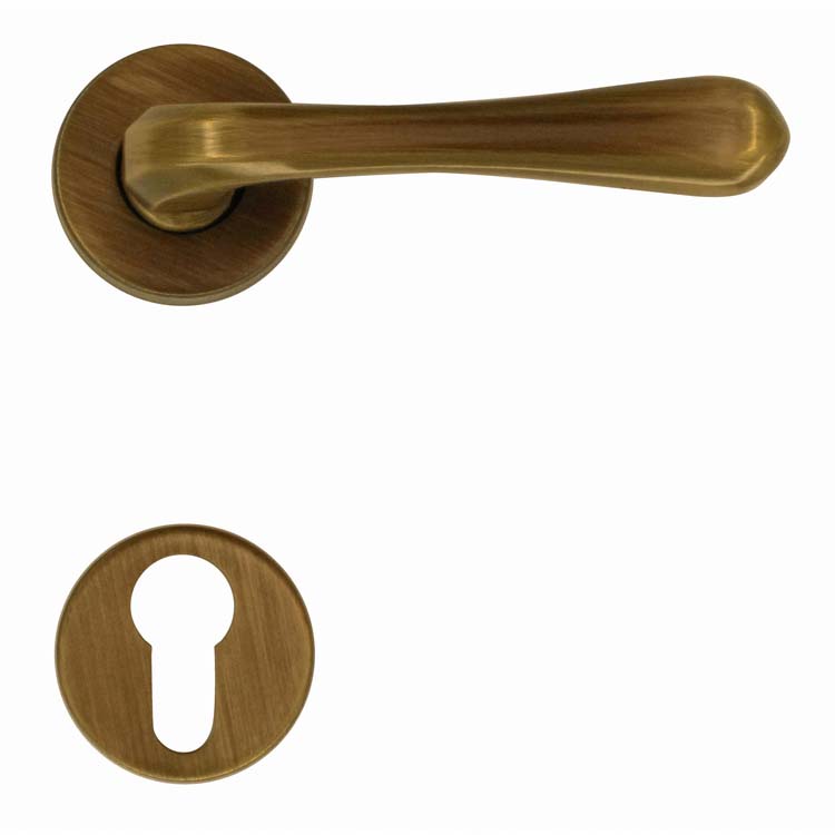 Poignée de porte alba bronze rosace cylindre