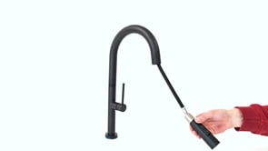 Robinet de cuisine Maverick noir mat avec bec extractible Robinet de cuisine Maverick noir mat avec bec extractible