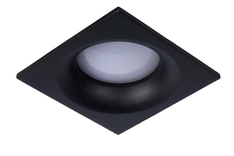 Spot encastré salle de bain - noir - GU10 - 5W - IP44