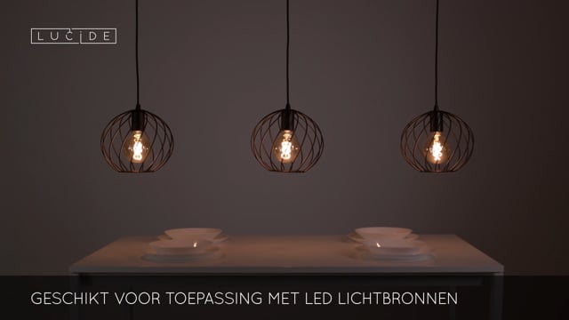 DANZA - Suspension - 3xE27 - Noir