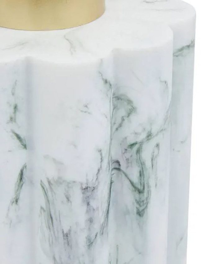 Distributeur de savon Miranda polyrésine blanche 230ml