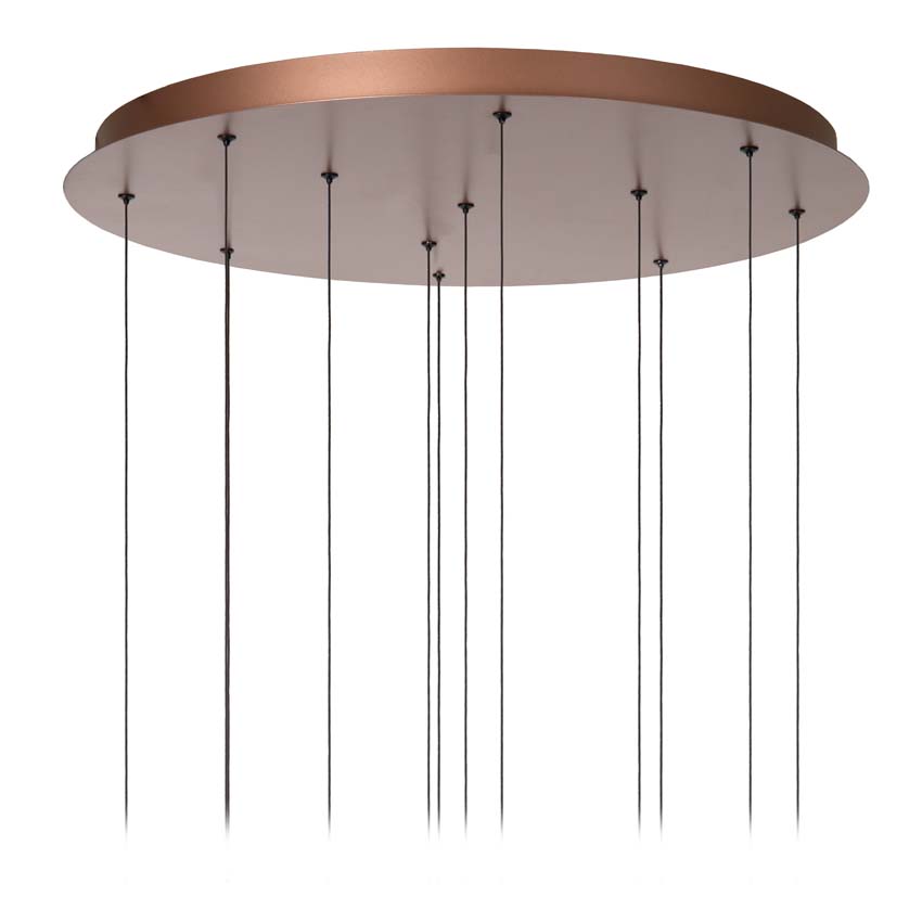 Lucide Premium Jasmine - Suspension - Ø29,5cm - LED dimmable - CCT - 14x4,5W 2200K/3300K - Cuivre