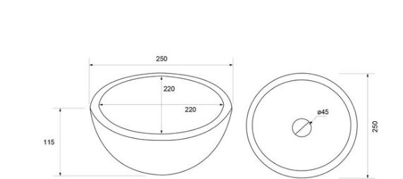 Vasque à poser Soof blanc brillant 25cm