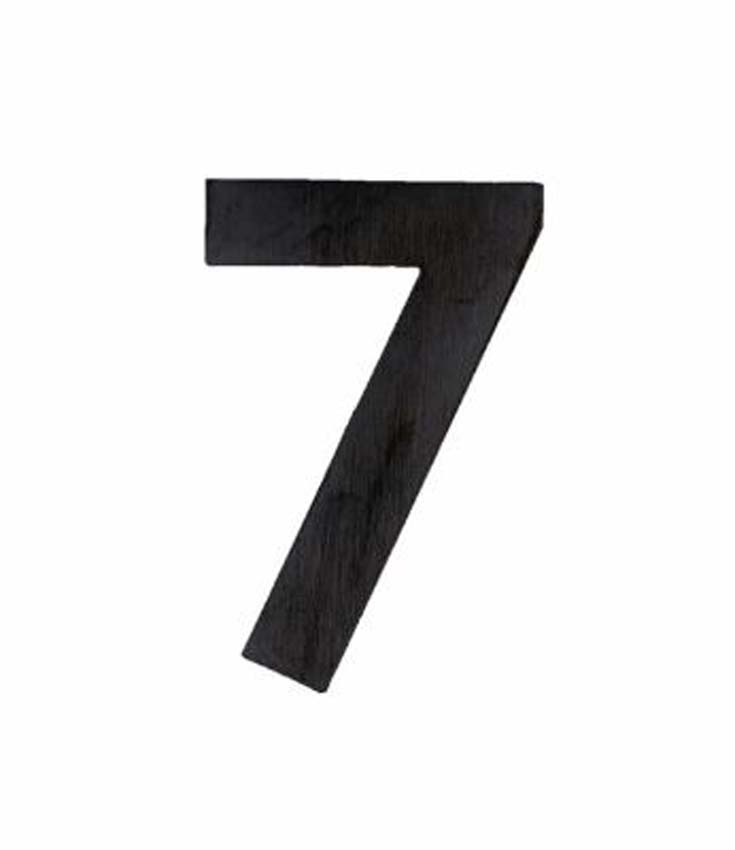 Numéro de maison pro 7 noir structure UV 5 cm autocollant