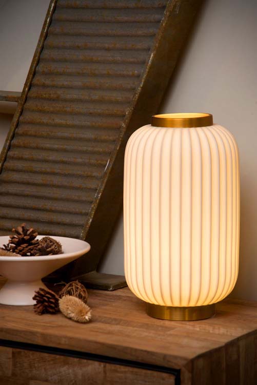 Lucide GOSSE - Lampe de table - Ø 19,7 cm - 1xE14 - Blanc