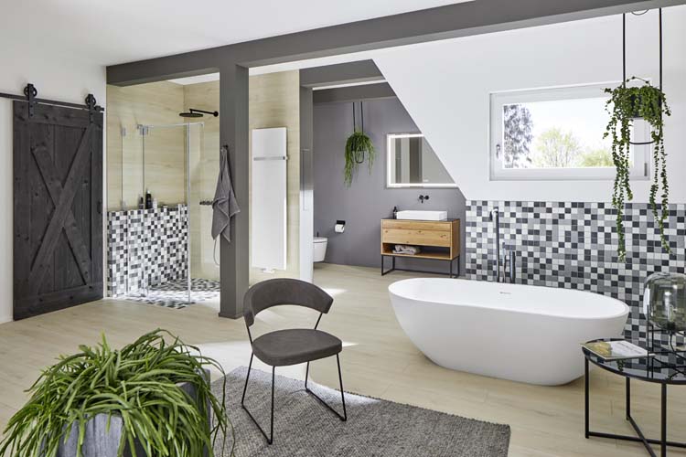 Mozaïek Mix grijs mat 30,6x30,6cm