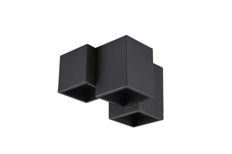 Plafonnière noir mate excl lampe LED possible  3 spots