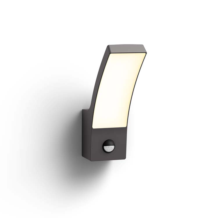 Buitenwandlamp Antraciet 2700K/12W Sensor