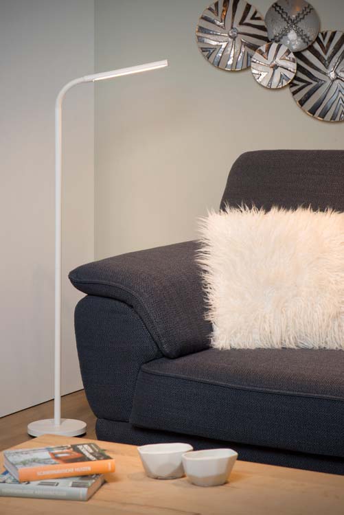 Leeslamp - wit - H119cm - LED - 5W - 2700K - 3 StepDim