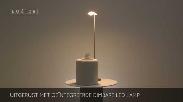 AARON - Lampadaire / lampe de lecture - LED Dim. - 1x12W 2700K/4000K - Or Mat / Laiton