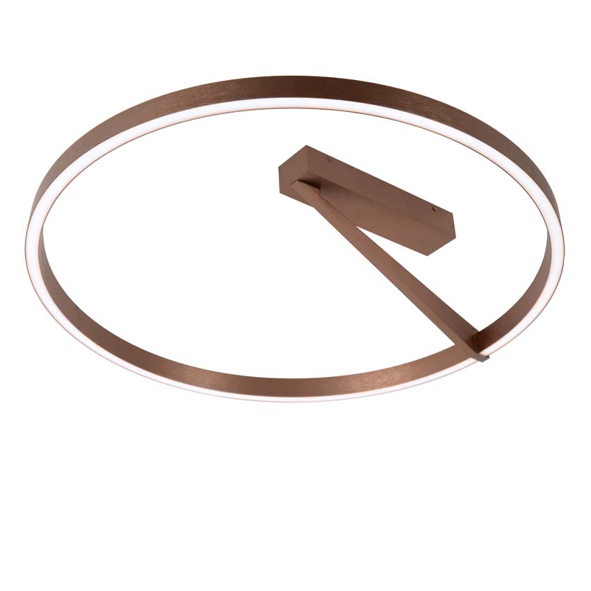 Lucide Premium Applause - Plafonnier - Ø60cm - LED dimmable - CCT - 1x40W 2200K/4000K - Café