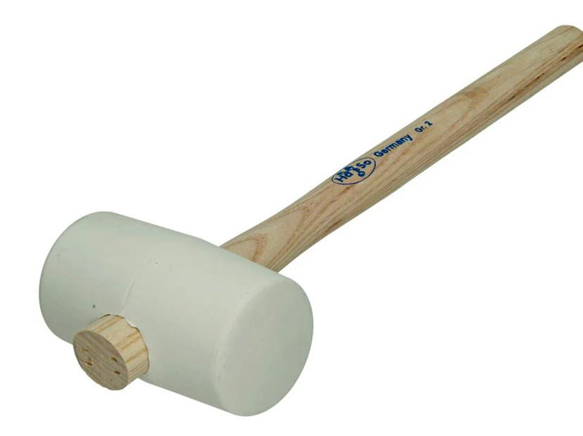 Rubberen hamer wit 113x65mm 520g