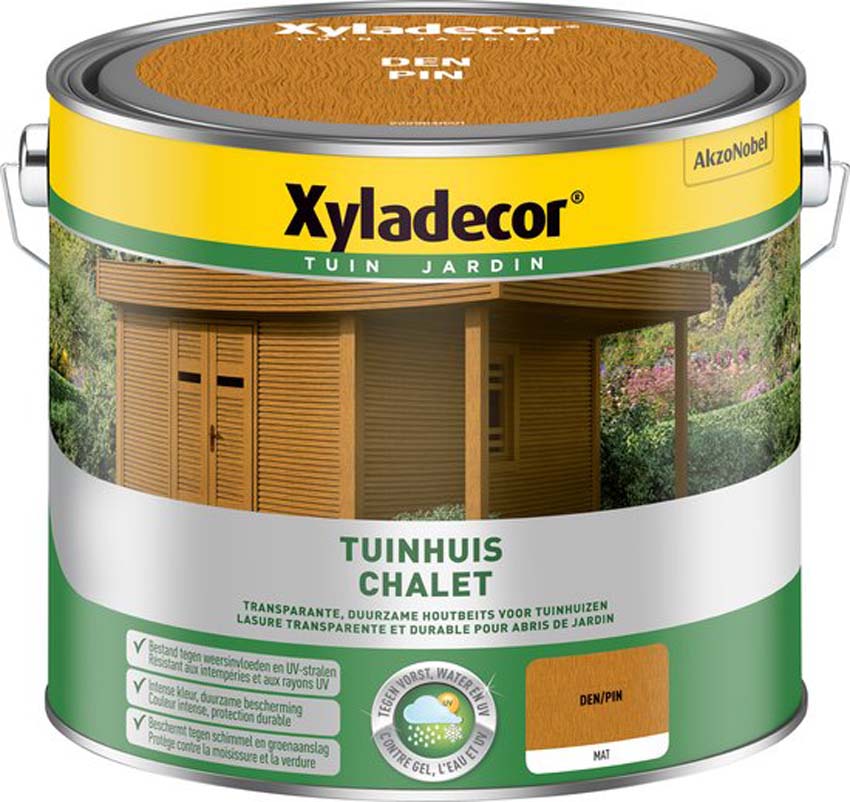 Houtbeits tuinhuis Xyladecor den 2,5L