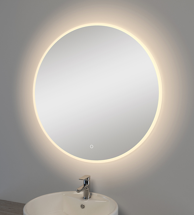 Miroir Romi ronde LED + anti-buée ?80cm