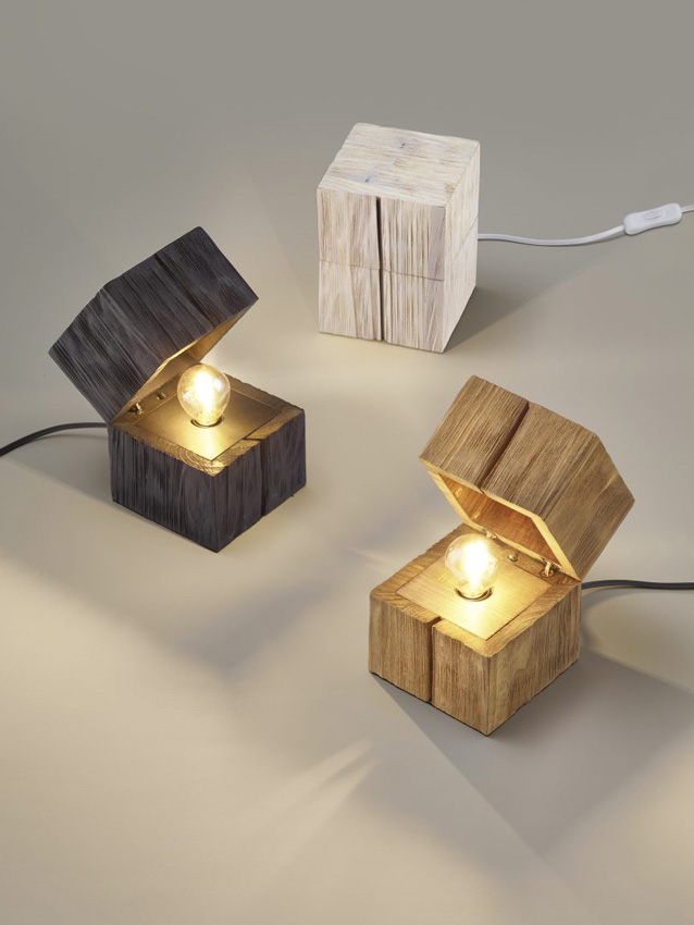 Lampe de table - noir - 12x16x12cm - E14 - 1x2W - 2700K