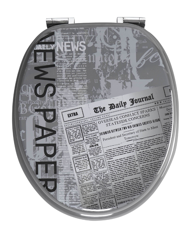 Siège de toilette Newspaper soft-close gris