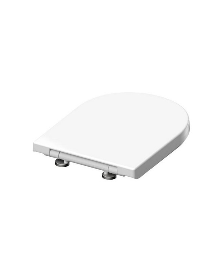 Siège de WC softclose blanc forme en D