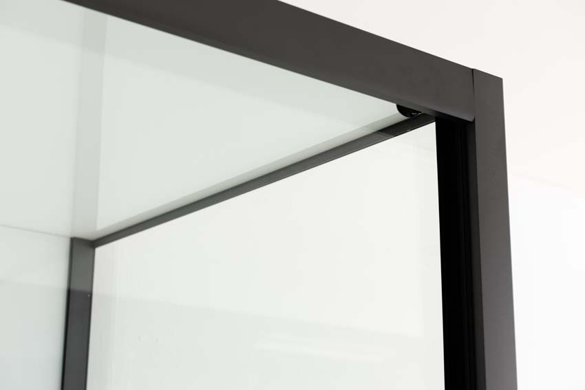 Douchecabine Amani Links gunmetal schuifdeur 90x115x215cm