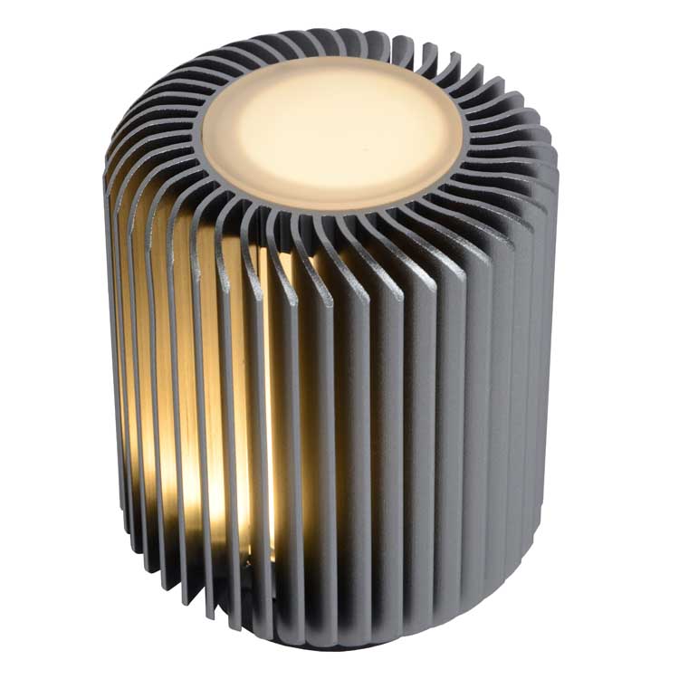 Lucide TURBIN - Tafellamp - LED - 1x5W 3000K - Grijs