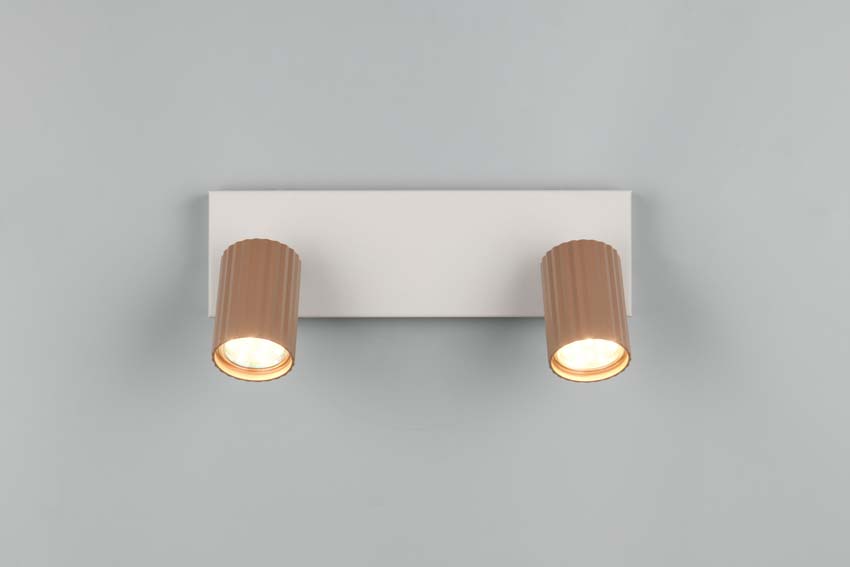 Spot en saillie - Café - 30x9x14,5cm - Dimmable - GU10 - 2x10W