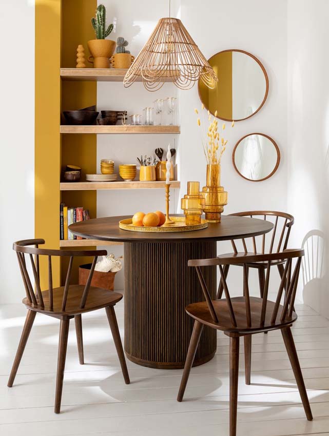 Tafel Centi uit mangohout Ø120cm