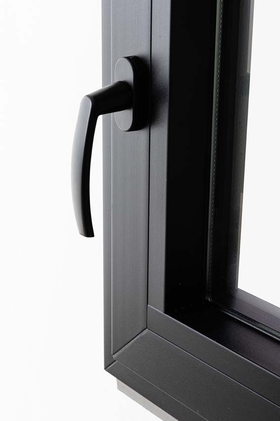 1-VL draaikiepraam pvc Deceuninck Elegant zwart/zw B900xH1000 mm R