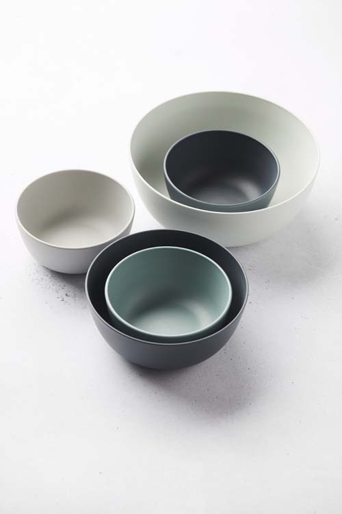 Kom Point-Virgule lichtgrijs D14 cm H6.5 cm