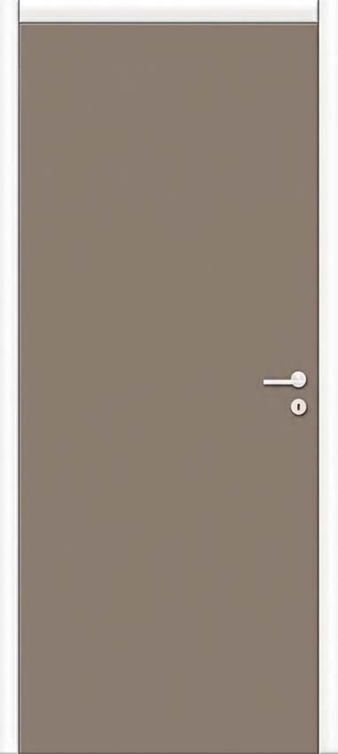Complete binnendeur Invisible Flat Senso taupe 201,5x83cm tubespaan rechts + deurkast wit 30cm