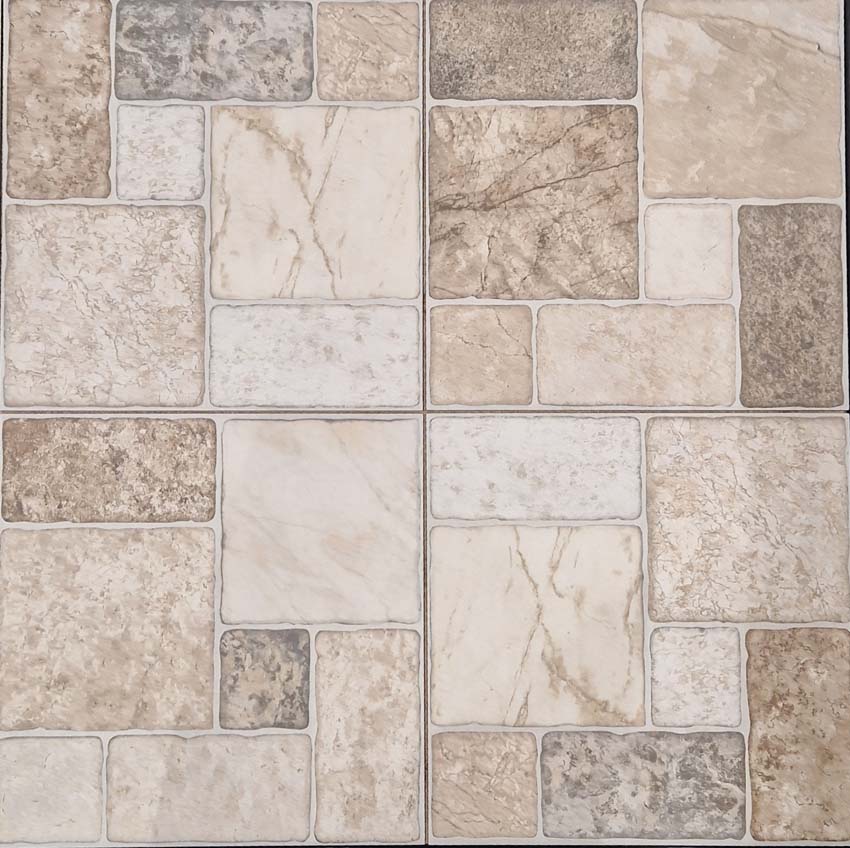 Vloer- en wandtegel Tundra beige/bruin 50x50cm