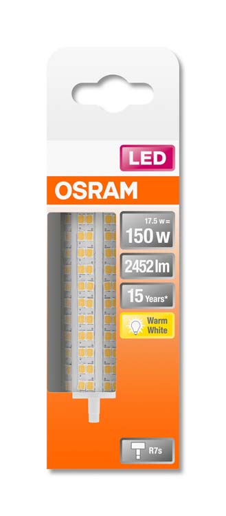 LED lamp line118 R7s retrofit 17.5W warm wit