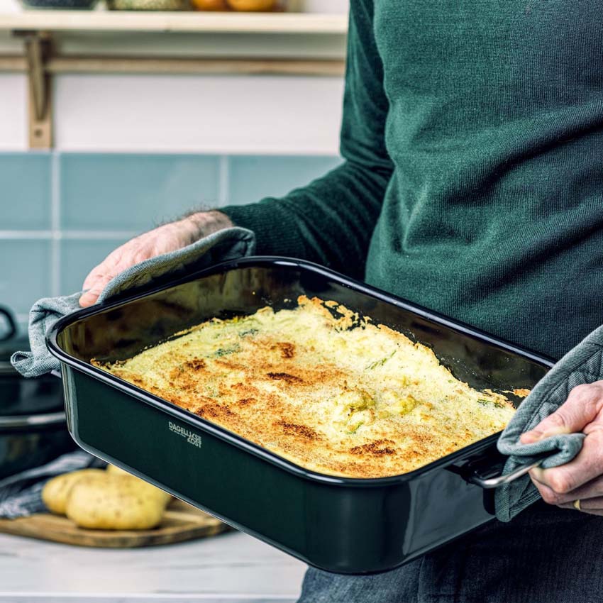 Braadslede Dagelijkse Kost PFAS-vrij olijfgroen 39,5x28,6cm