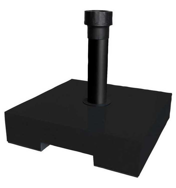 Parasolvoet 40 kg vierkant 40 x 40 cm antraciet