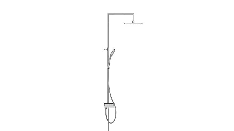 Set de douche Britta chrome/noir