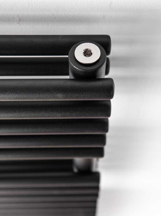 Radiateur sèche-serviettes Doby double 180x60cm noir