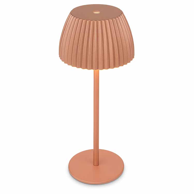 Tafellamp Veluna - koper - 36.5cm - dimbaar - LED - 2W - 2700K - IP44 - USB