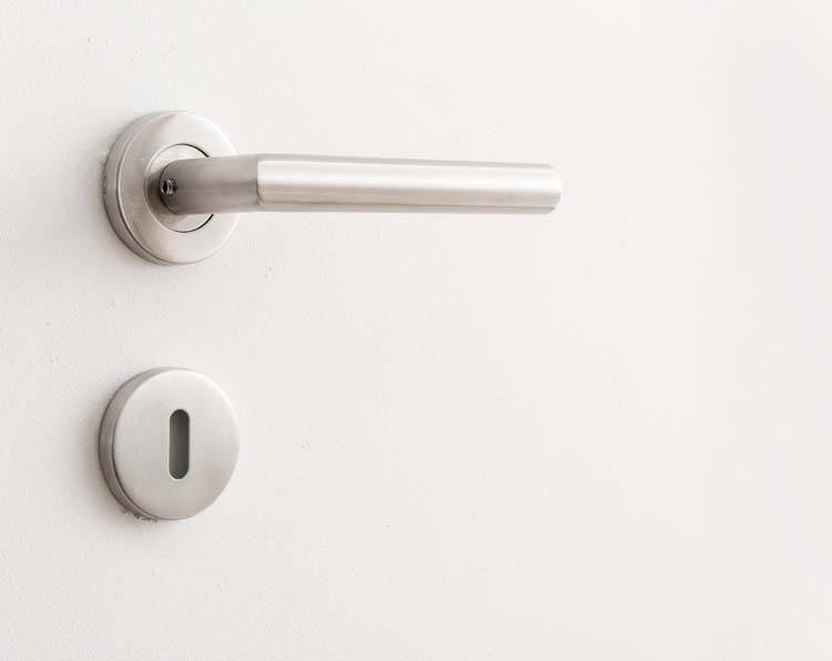 Poignée pour porte intérieure Flow inox satin carré 1 paire