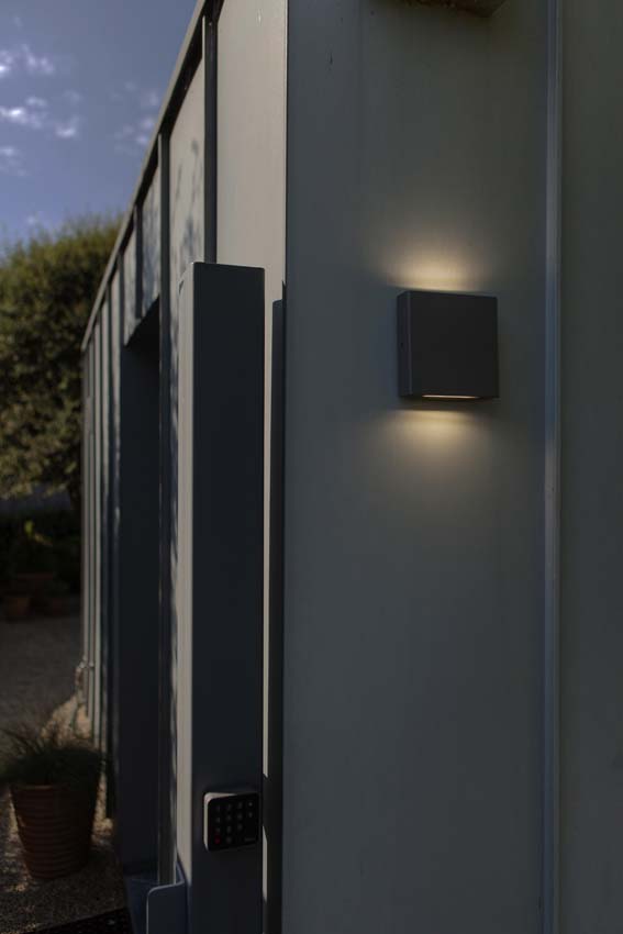 Wandlamp buiten Karo - grijs - 8.5W - 4000K - IP54 -