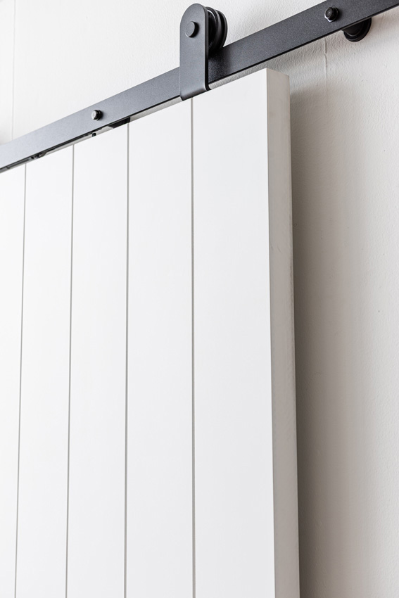 Complete enkele schilder schuifdeur Titus 93x211,5cm + rail antiek zwart