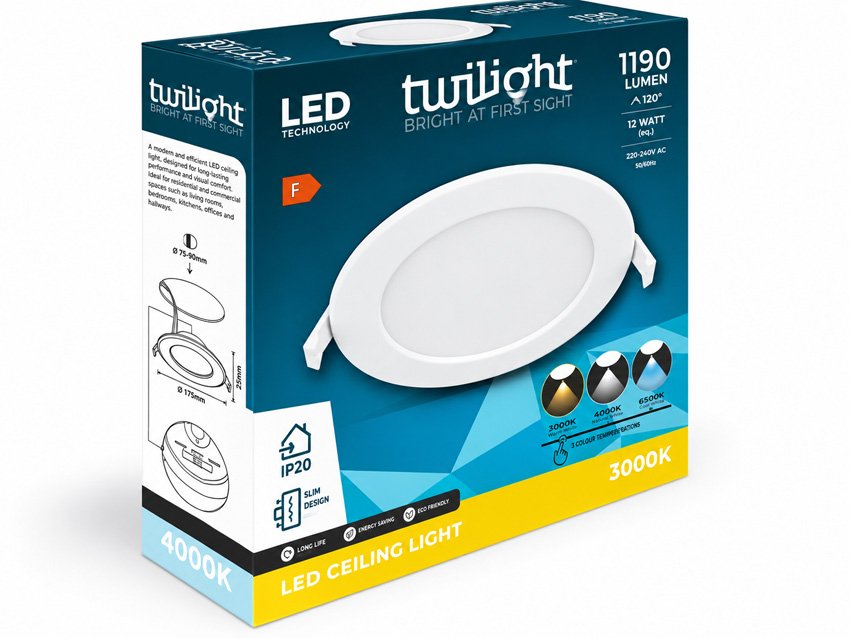 Spot encastrable - blanc - LED - 1x12W - CCT - rond