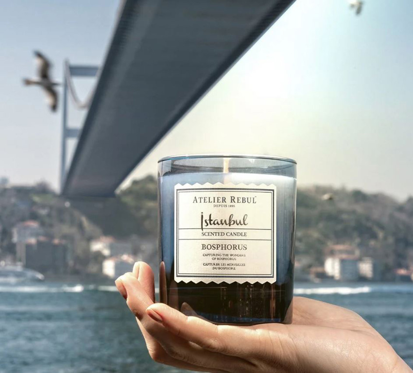 Bougie parfumée Atelier Rebul Istanbul Bosphorus 8x8x9cm 42h