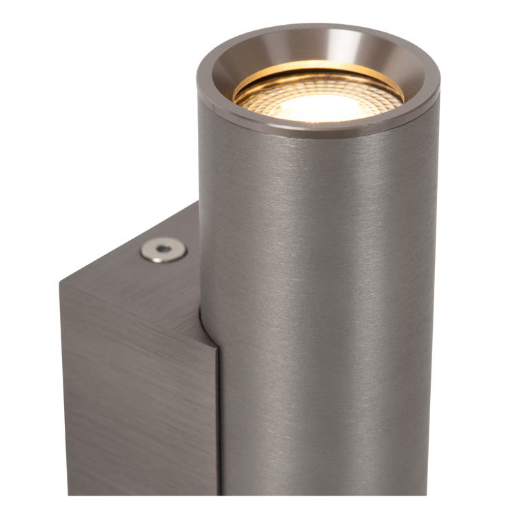 Spot mural - fer gris - 2xGU10 - 7,6W