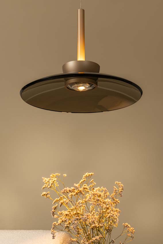 Lucide Premium Santiago - Hanglamp - LED Dimbaar - CCT - 1x16W 2700K/4000K - Amber