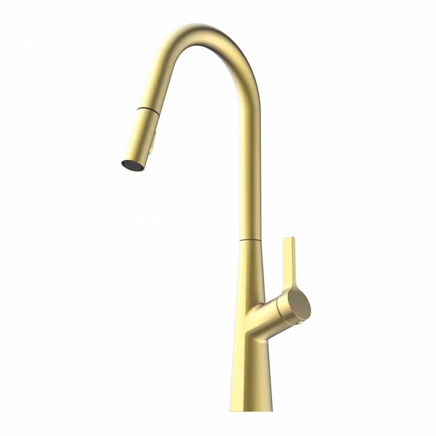 Robinet de cuisine Wasserwerk WK 9 Curve or mat avec bec extractible