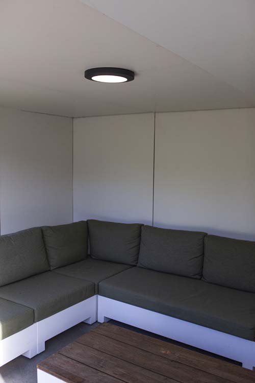 Eclairage extérieur plafonnier gris foncé 3000K 1250 lumen
