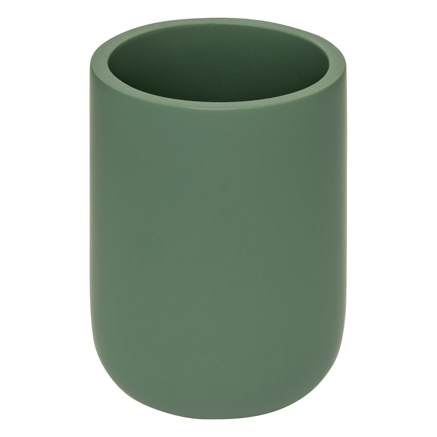 Tandenborstelhouder Solane polyresin groen 7,2x7,2x10,1cm