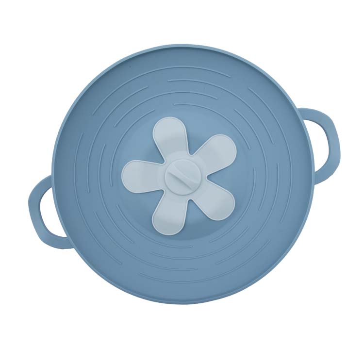 Anti-overkookdeksel Dotz silicone blauw 26 cm